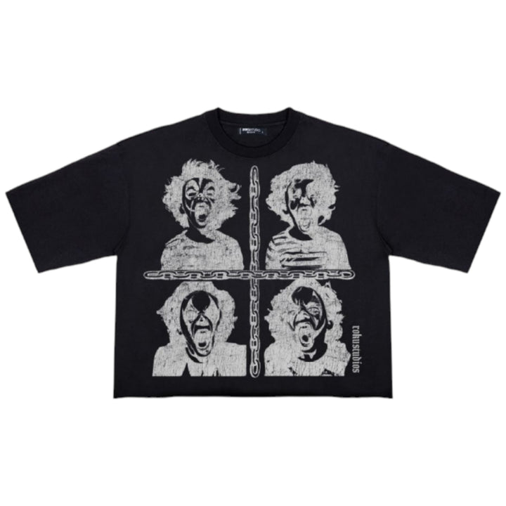 Roku Rockstar Kids Cropped Tee Black