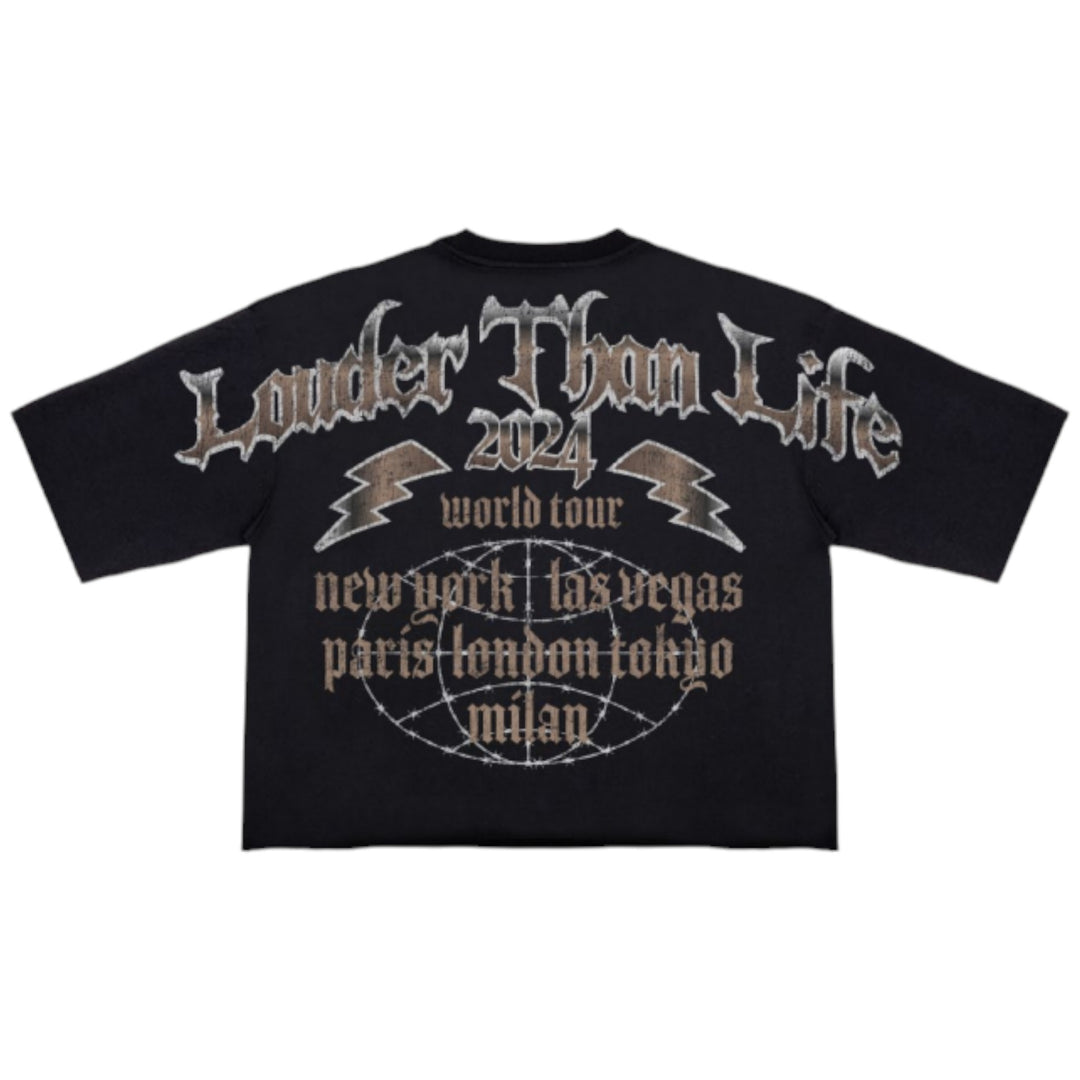 Roku Rockstar Kids Cropped Tee Black