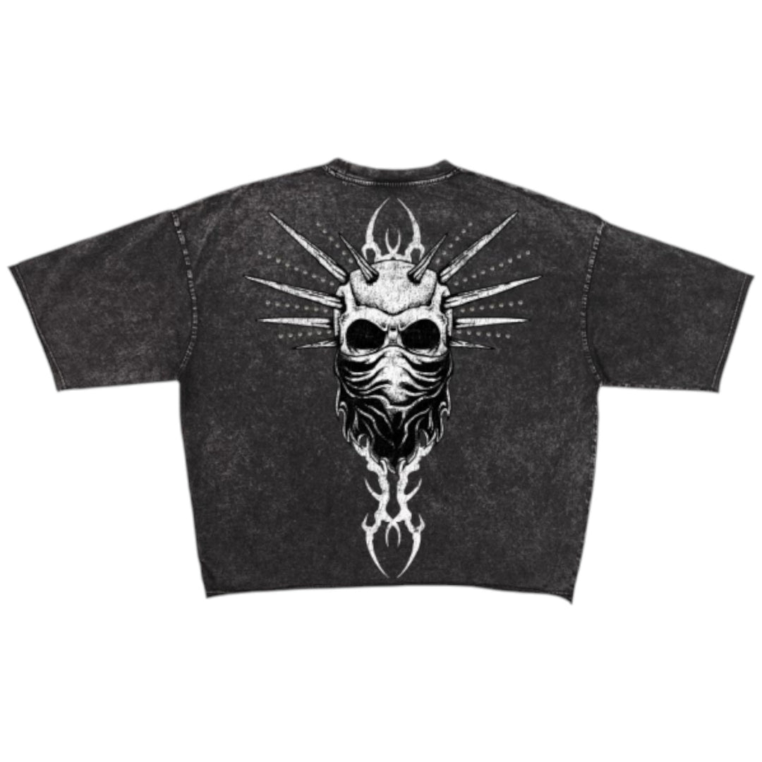 Roku Bad Habits Enzyme Studded Crop Tee Black