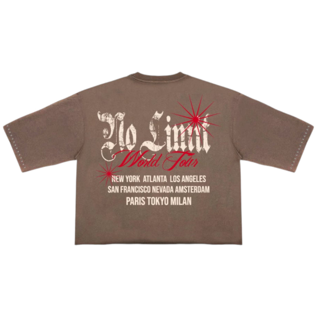 Roku No Limit Cropped Tee Taupe