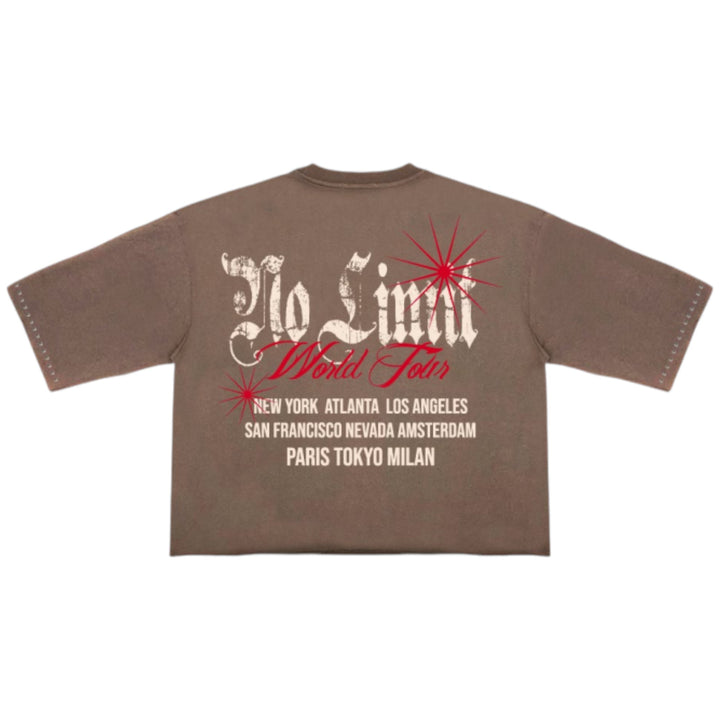 Roku No Limit Cropped Tee Taupe