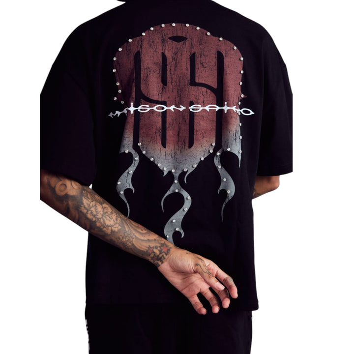 Maison Saiko Comic Book Shark Rhinestone Tee