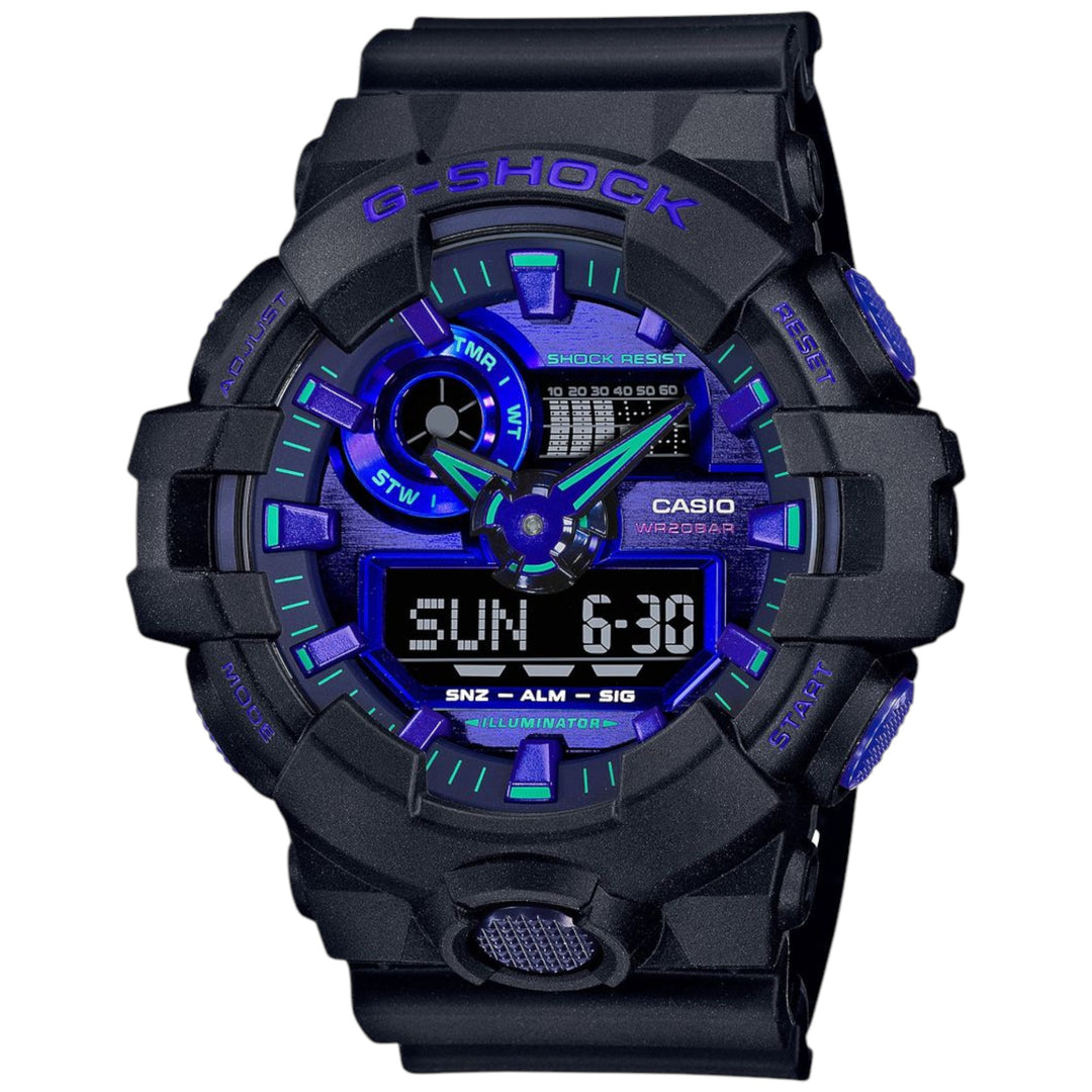 G-Shock GA700VB-1A Watch Black with Purple