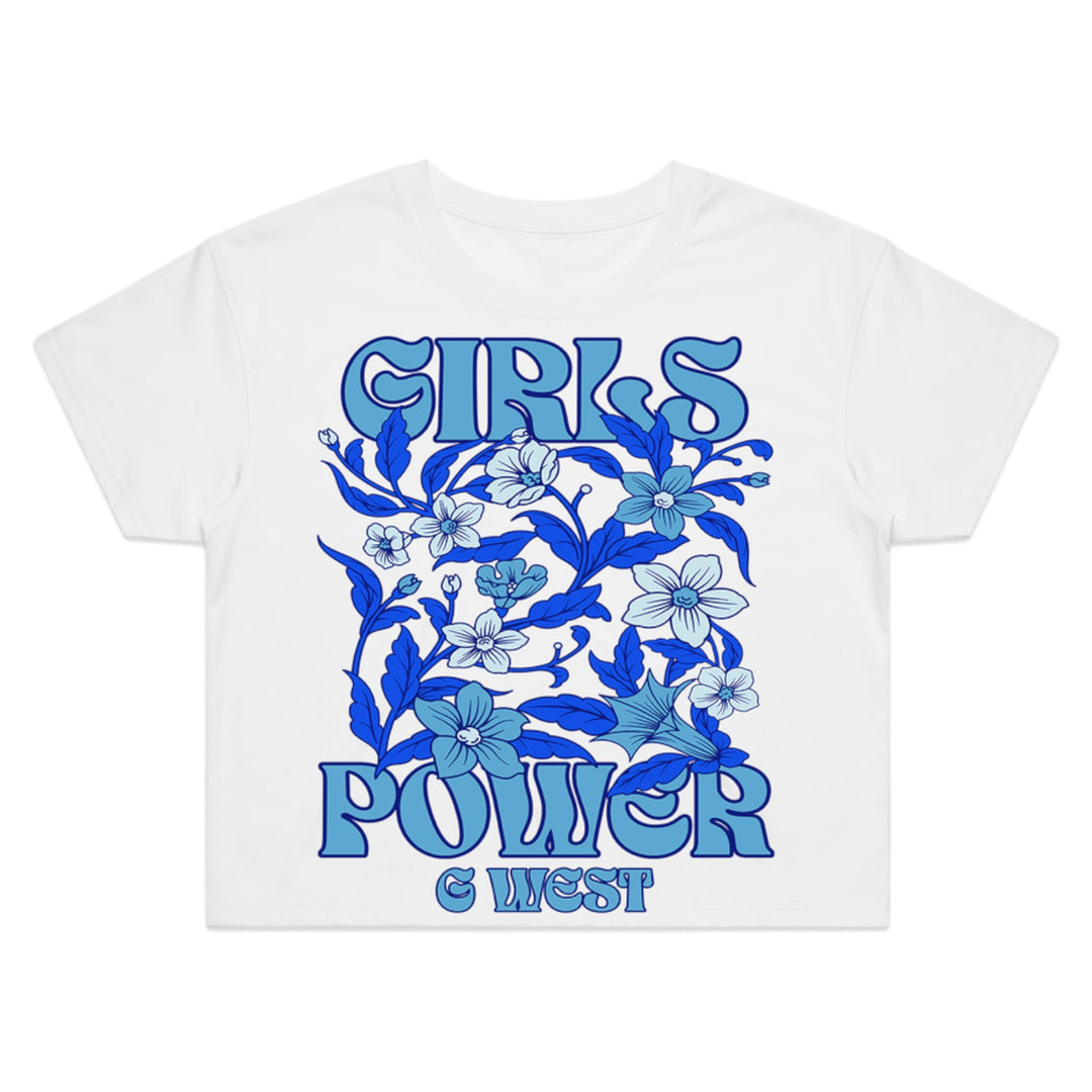 G West Women Girls Power Crop Tee