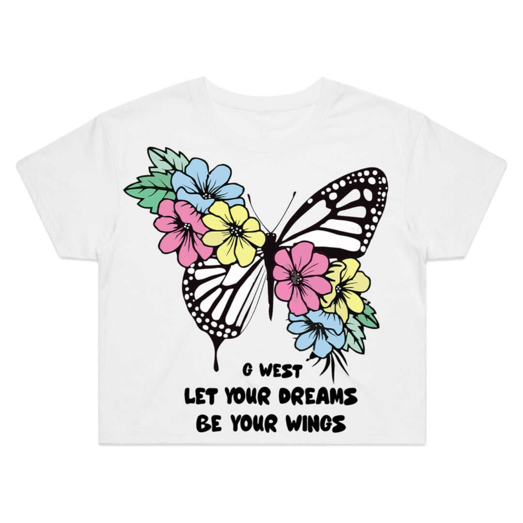 G West Women Butterfly Crop Tee