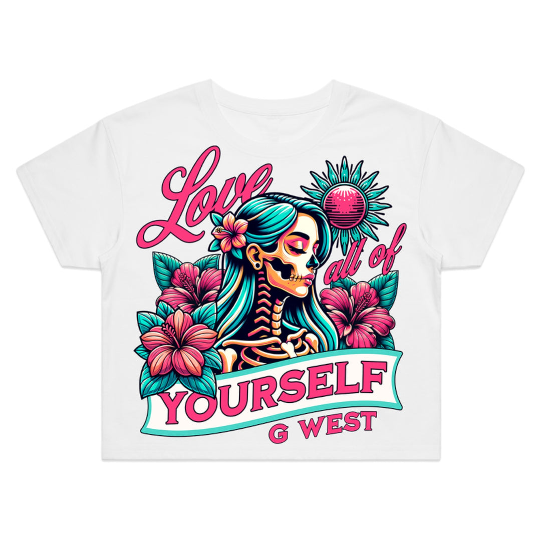 G West Women Love Yourself Crop Tee