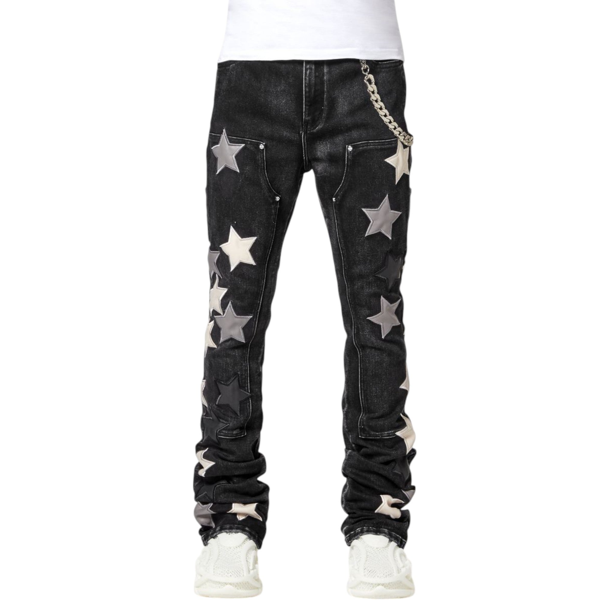 パンツ GUAPI obsidian black vintage stars denim Guapi Obsidian Black Vintage Stars Denim – Purple Carpet Miami