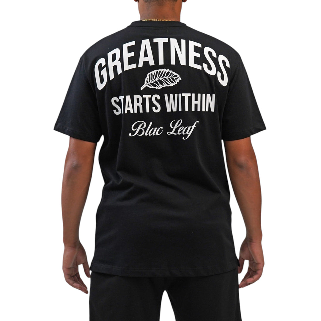 Blac Leaf Greatness Starts Within Shirt Black