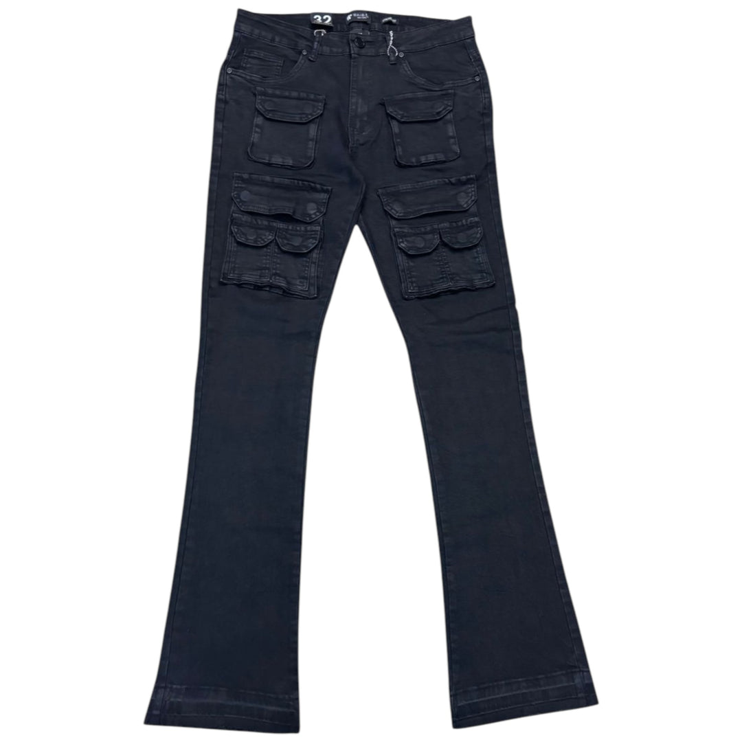 Waimea Stacked Jean Jet Black