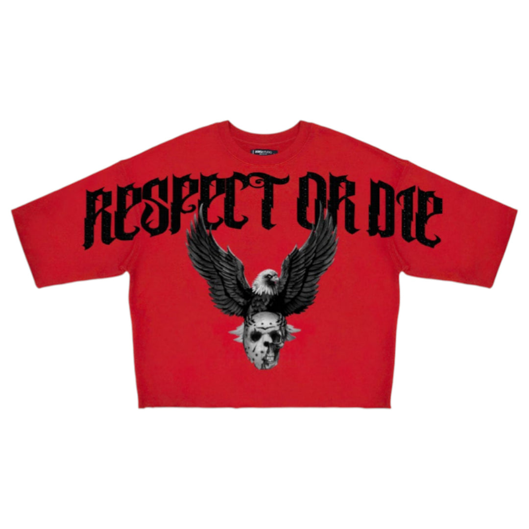 Roku Respect Or Die Cropped Tee Red
