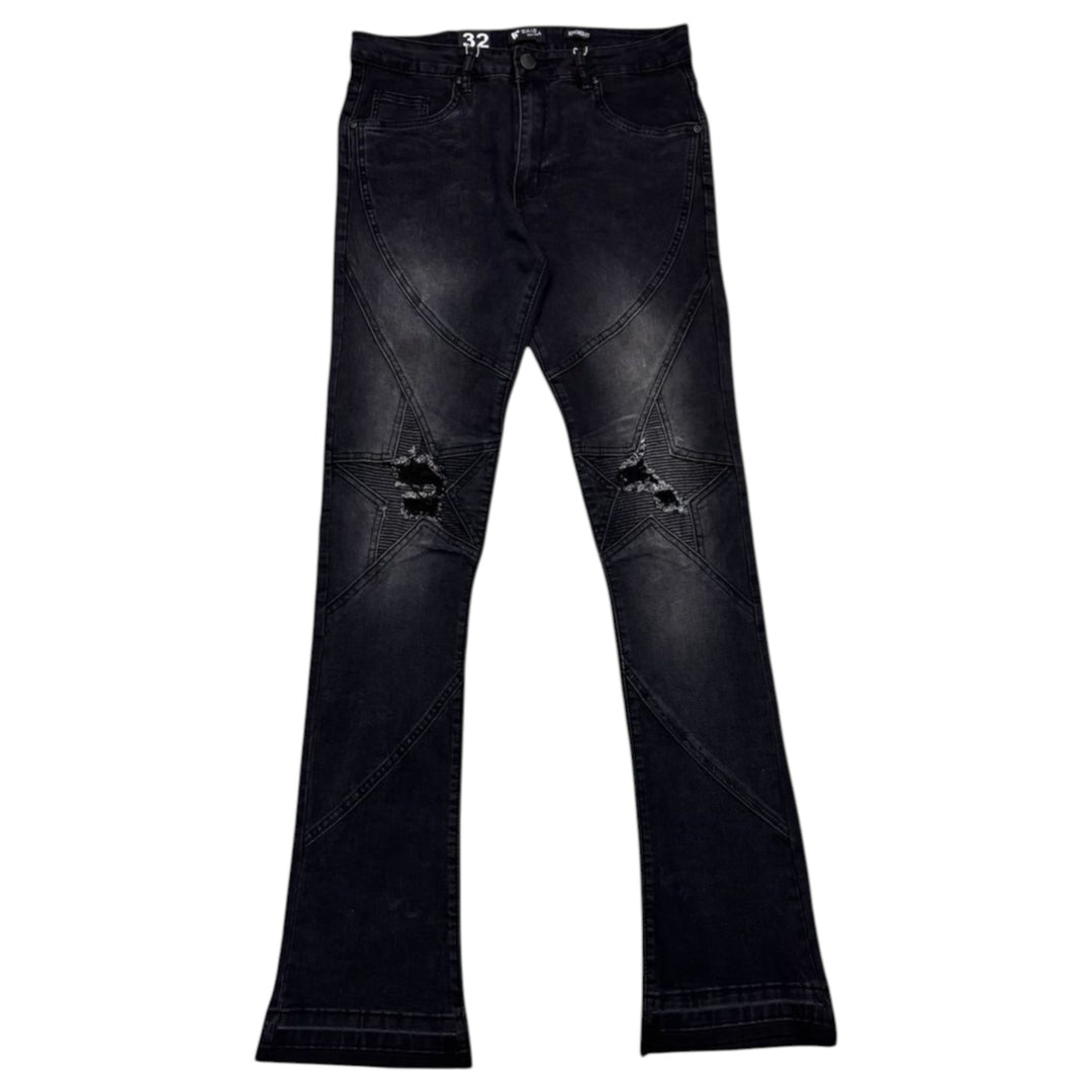 Waimea Stacked Jean Black Wash