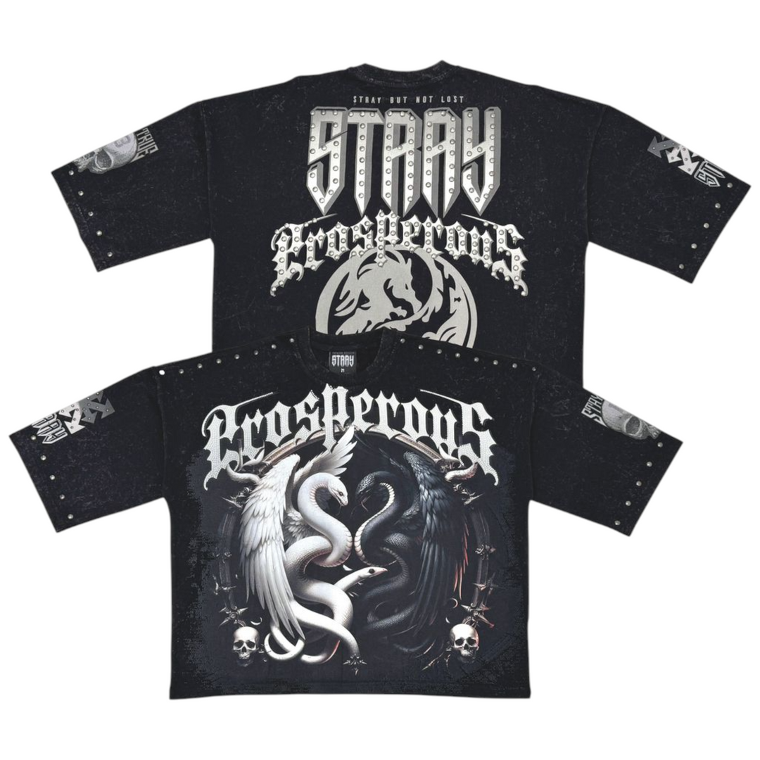Stray Prosperous 3/4 Sleeve Tee Black