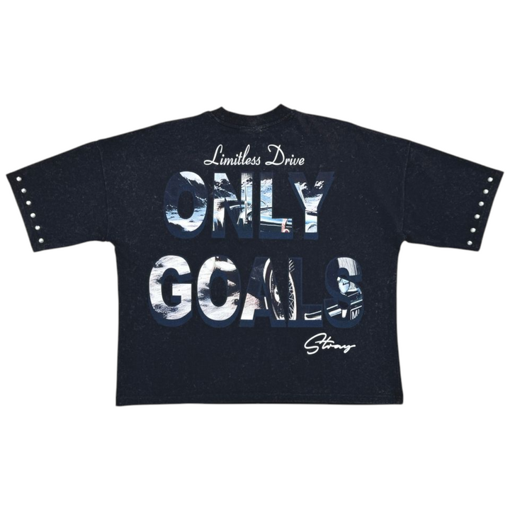 Stray No Limits Crop Tee Black