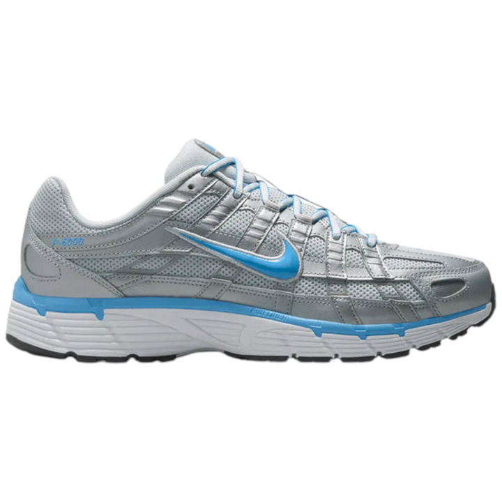 Nike P-6000 Metallic Pure Platinum And Blue