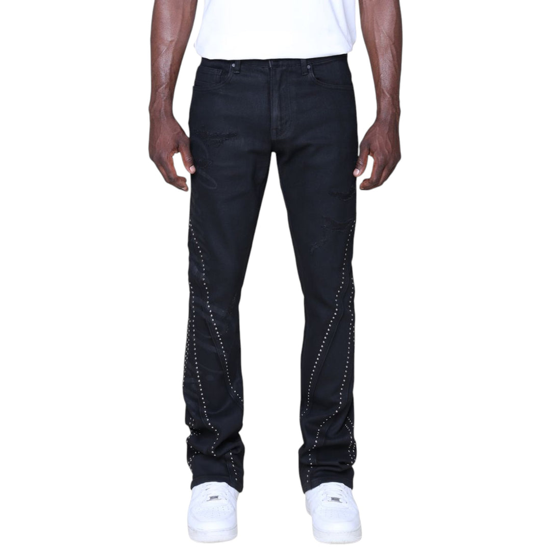 Smoke Rise Barbwire Stone Stack Jean Glow Black