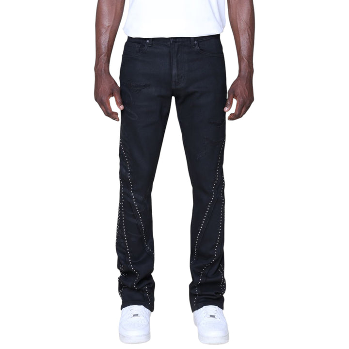 Smoke Rise Barbwire Stone Stack Jean Glow Black