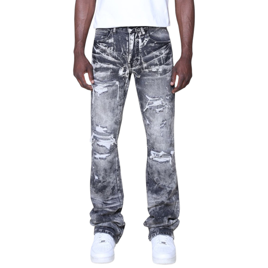 Smoke Rise Stacked Jean Titan Grey