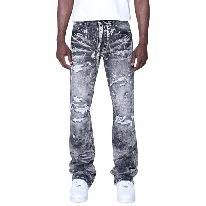 Smoke Rise Stacked Jean Titan Grey