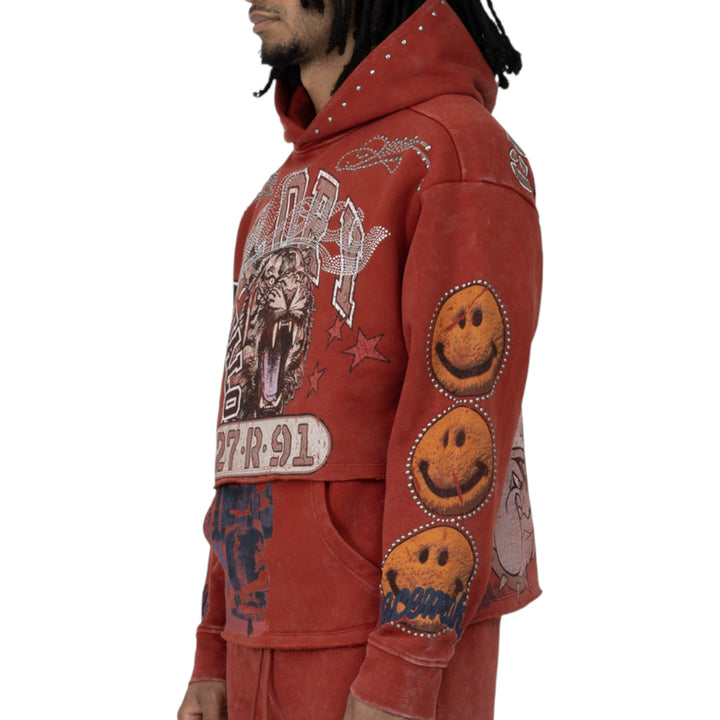 Smoke Rise Glory 2-FER Oversize Hoodie Army Cinnabar