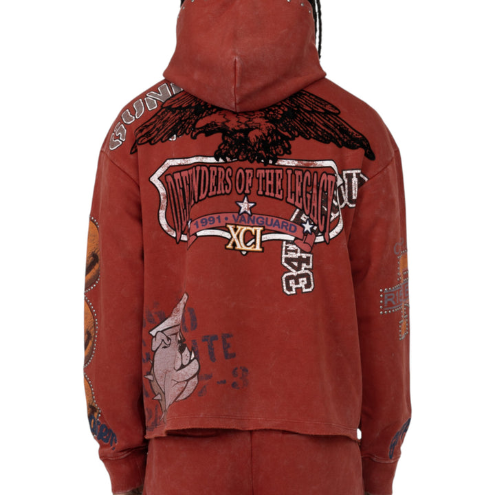 Smoke Rise Glory 2-FER Oversize Hoodie Army Cinnabar