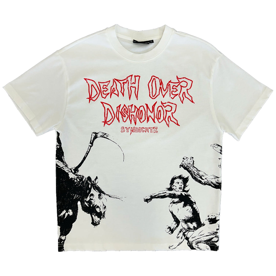 The Syndicate Dishonor Tee White With Red