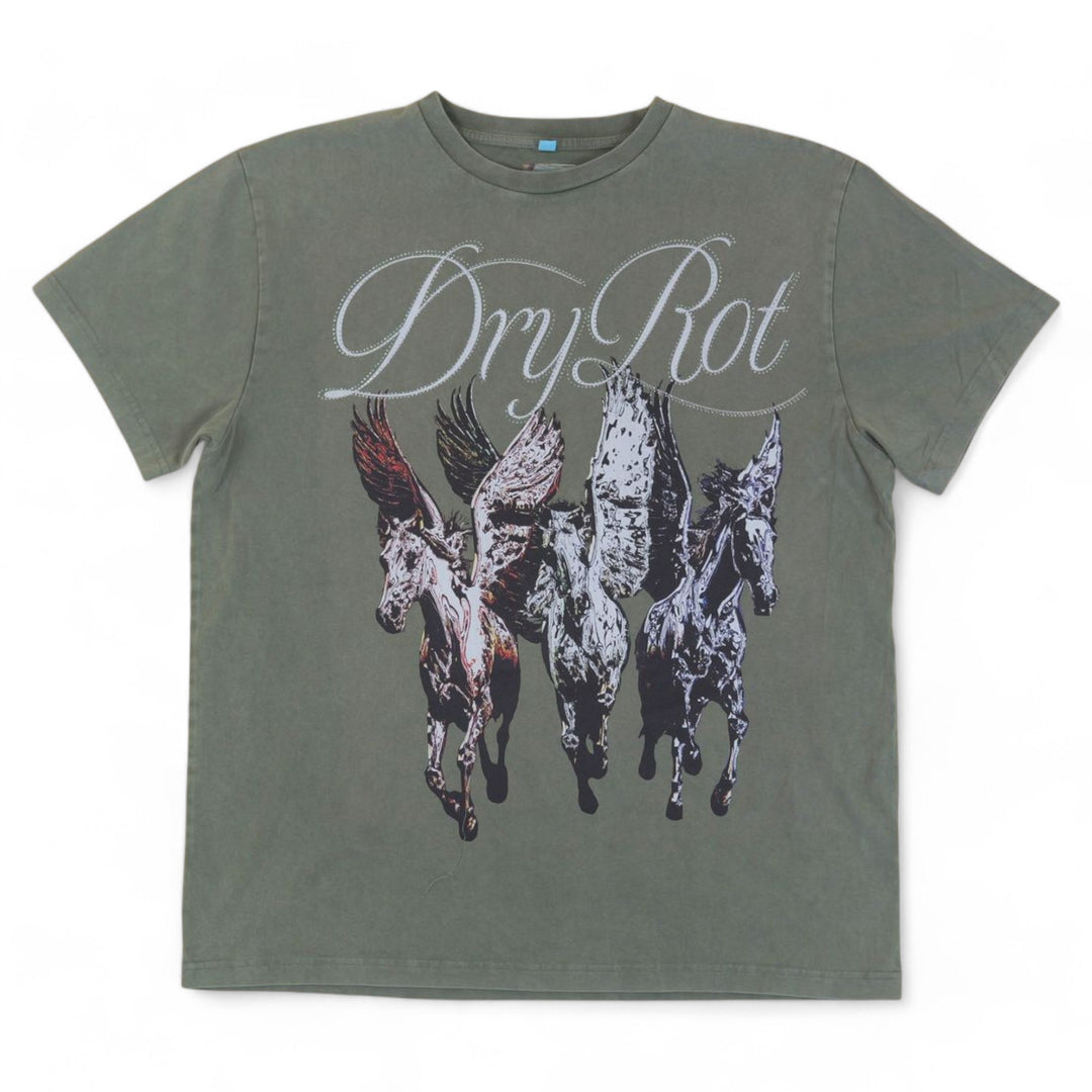Dry Rot Pegasus Tee Olive