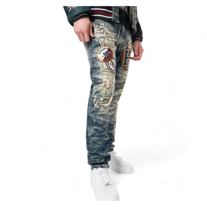 Smoke Rise Varsity Patch Jean Alley Blue