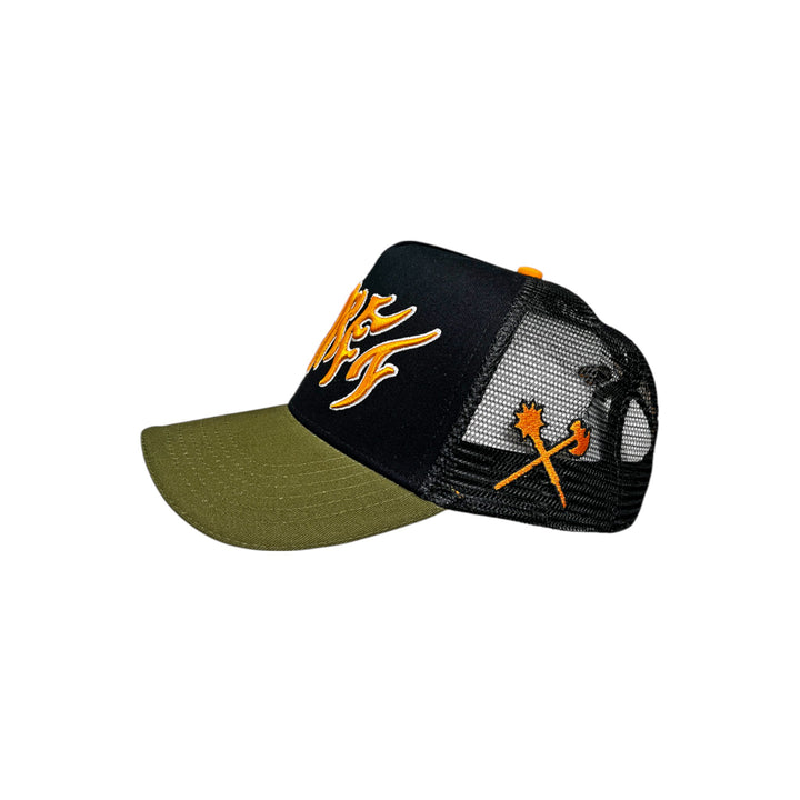 Juren Wolfpack Club Trucker Hat Black Olive