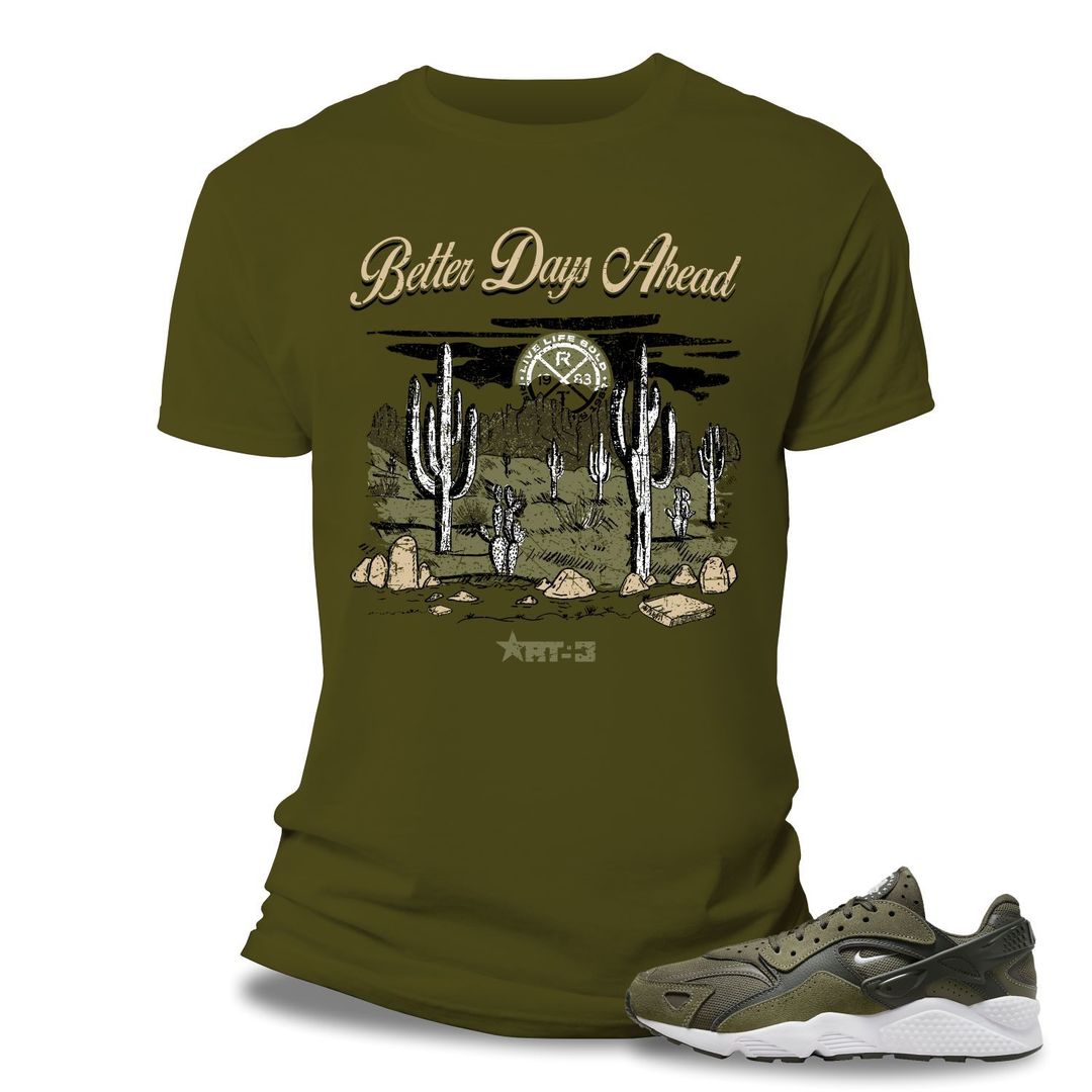 Risq Takers Better Days Ahead Olive Tee
