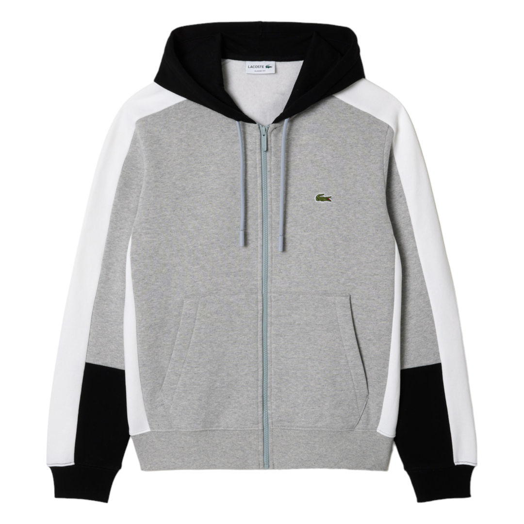 Lacoste Colorblock Hoodie Grey