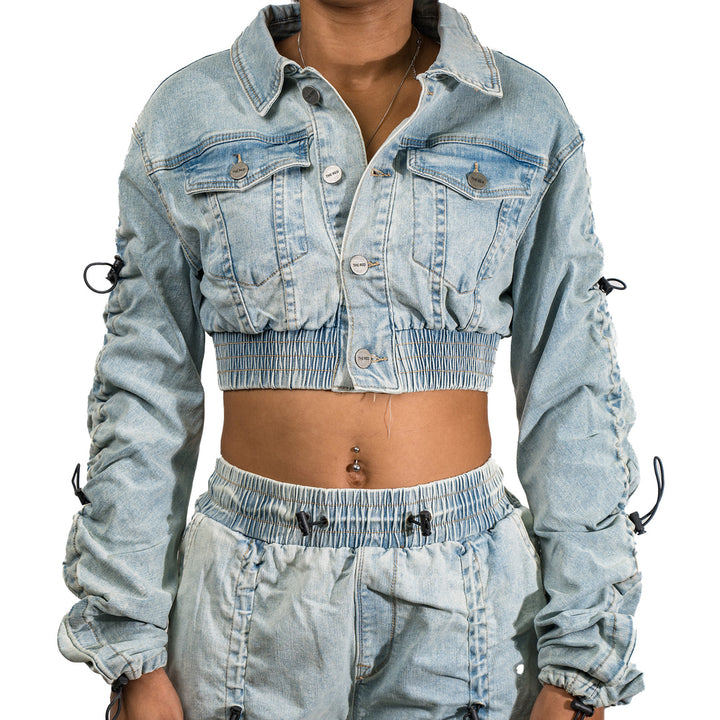 Smoke Rise Red Bungee Denim Jacket