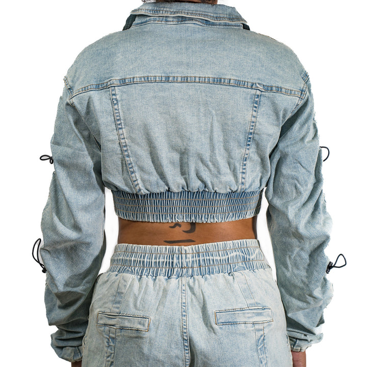 Smoke Rise Red Bungee Denim Jacket