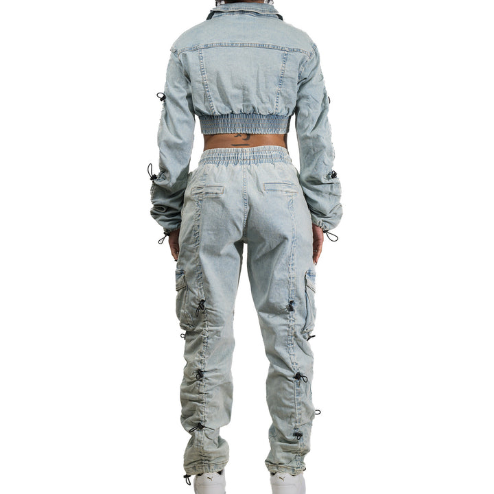 Smoke Rise Red Bungee Denim Jacket