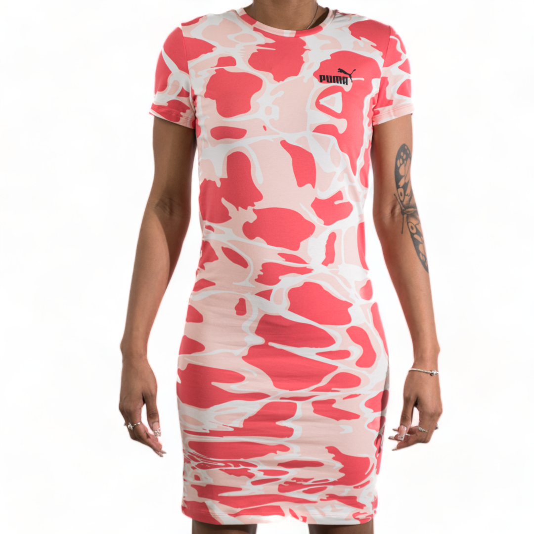 Puma Summer Splash AOP Dress, Pink
