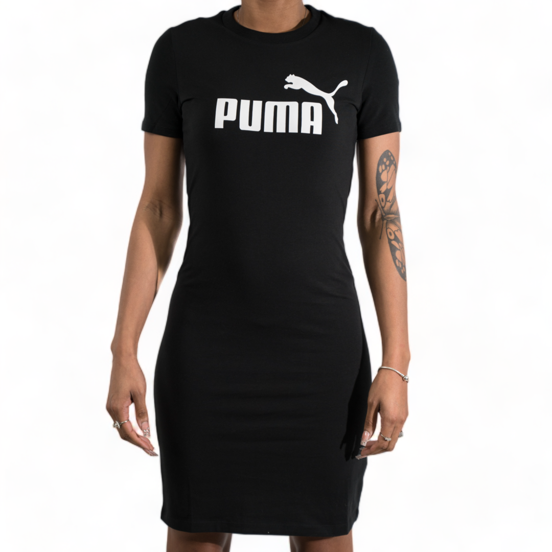 Puma Women s Essentials Slim Fit Tee Dress Black Medium