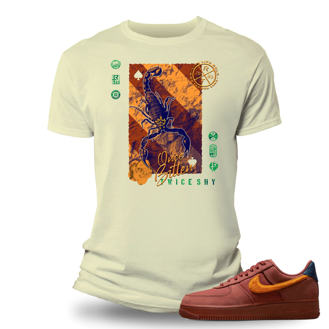Risq Takers Bitten Once T-Shirt Natural / Green