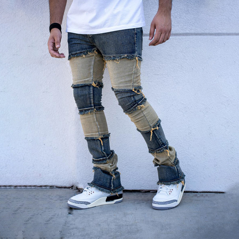 Damati Elbe Stacked Jeans Vintage Blue