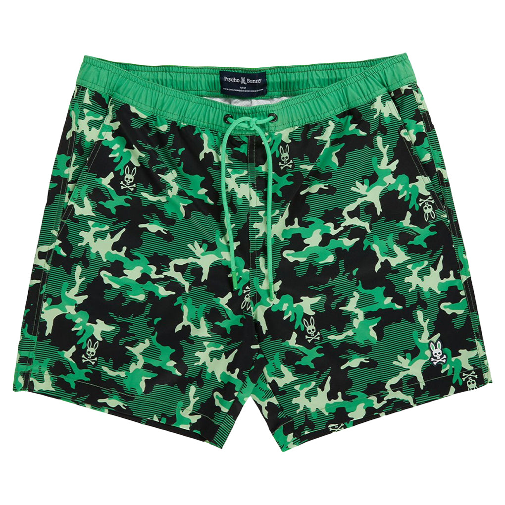 Psycho Bunny Rye All Over Swim Trunk Green
