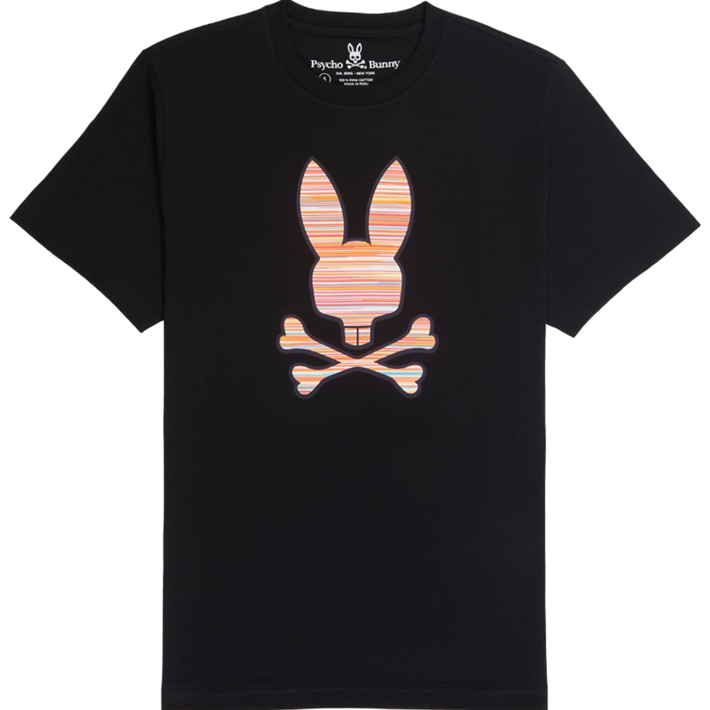 Psycho Bunny Newell Graphic Tee Lime Black