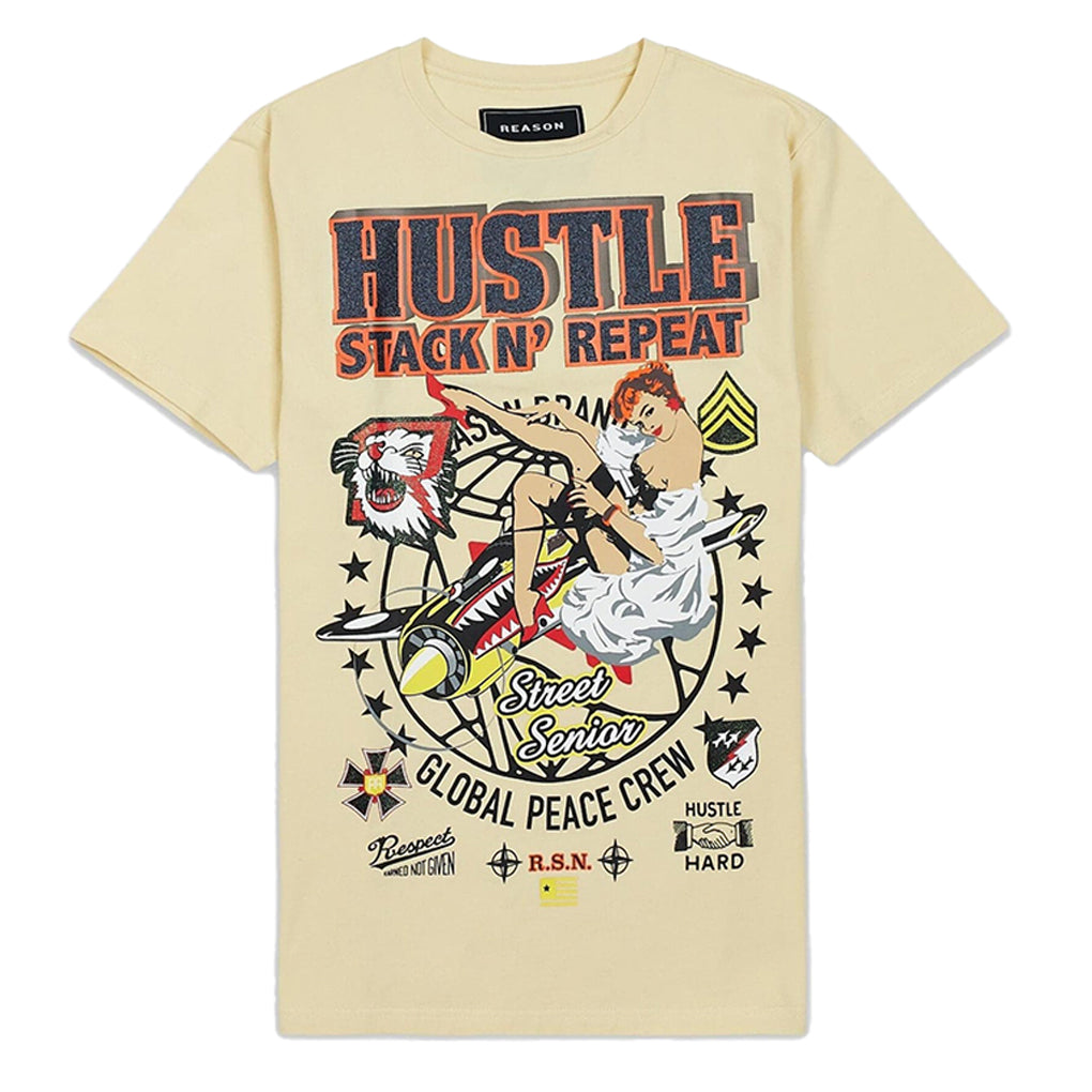 Reason Hustle Tee Cream