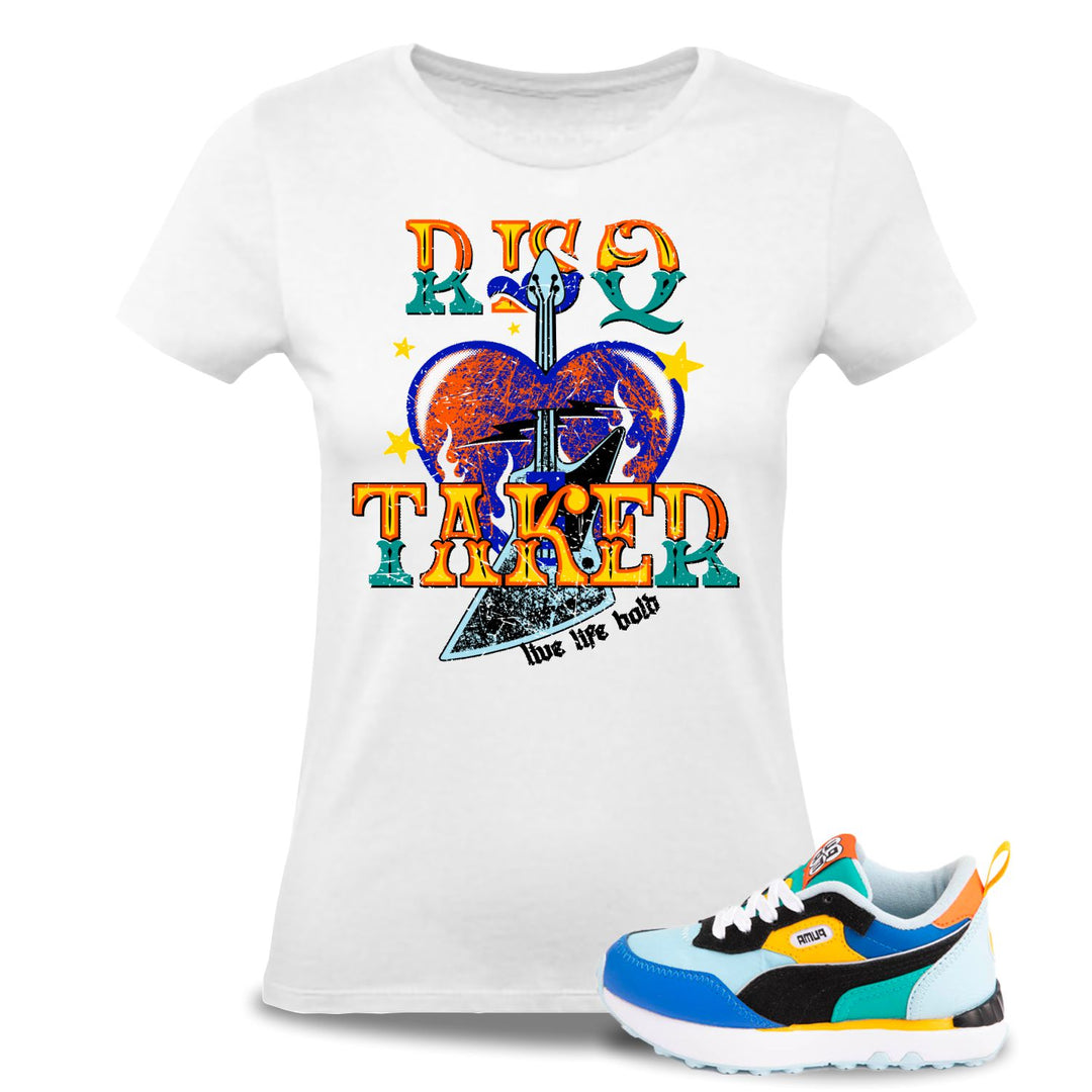 Women's Risq Takers Live Life Bold Tee White