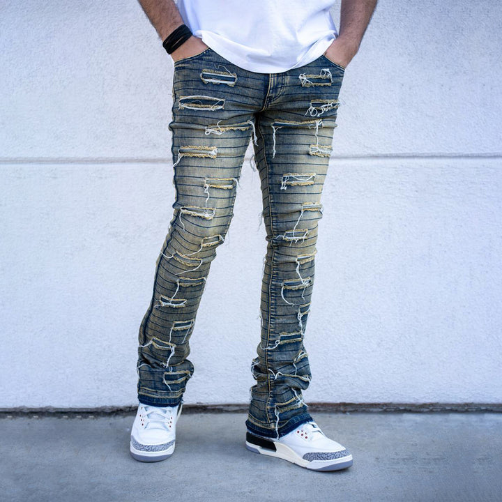 Damati Blanc Stacked Denim Vintage Blue