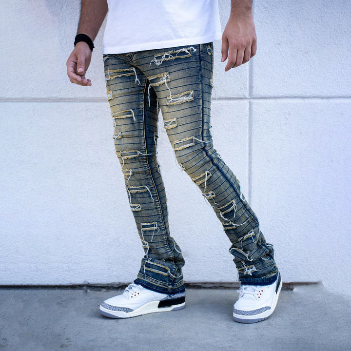 Damati Blanc Stacked Denim Vintage Blue