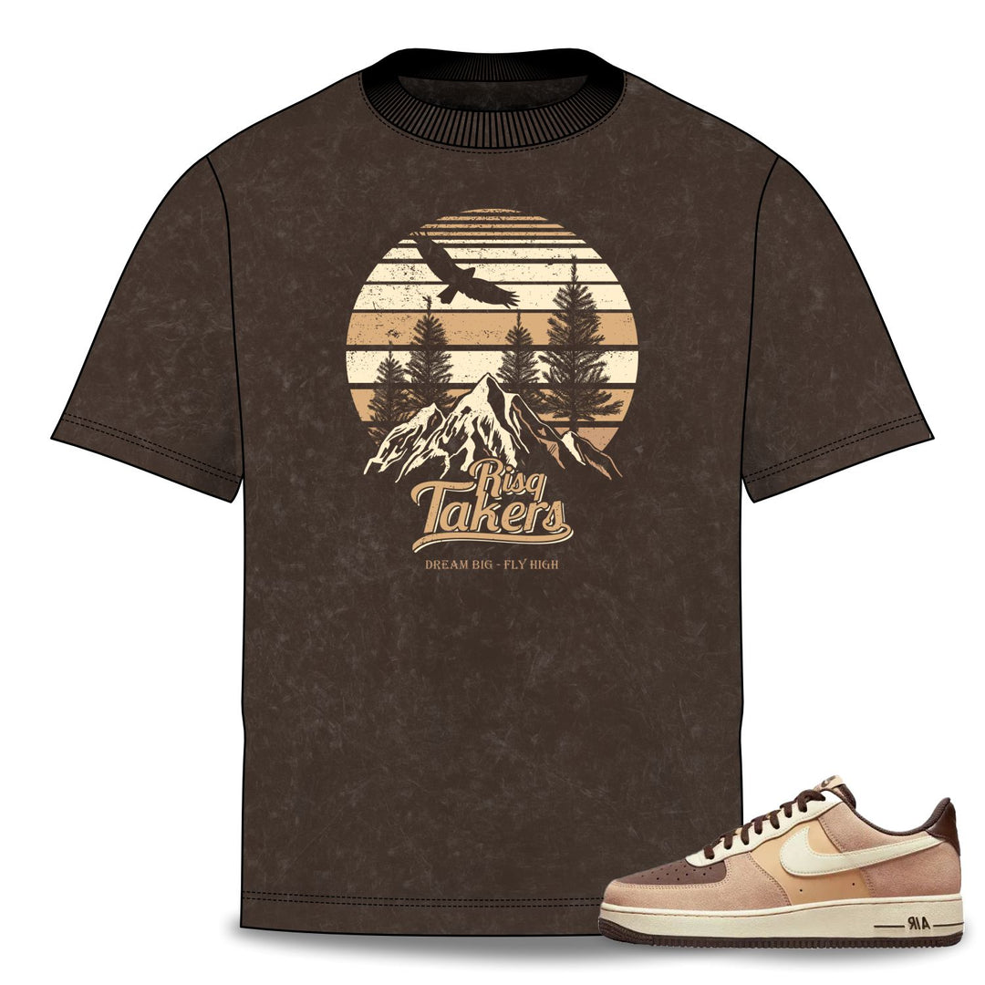 Risq Takers Dream Big Brown Tee