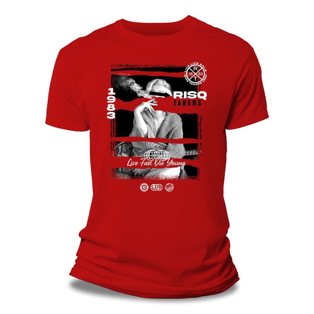 Risq Takers Live Fast Die Young T-Shirt Red