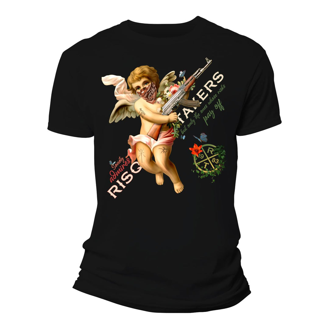 Risq Takers Angel AK Black T-Shirts