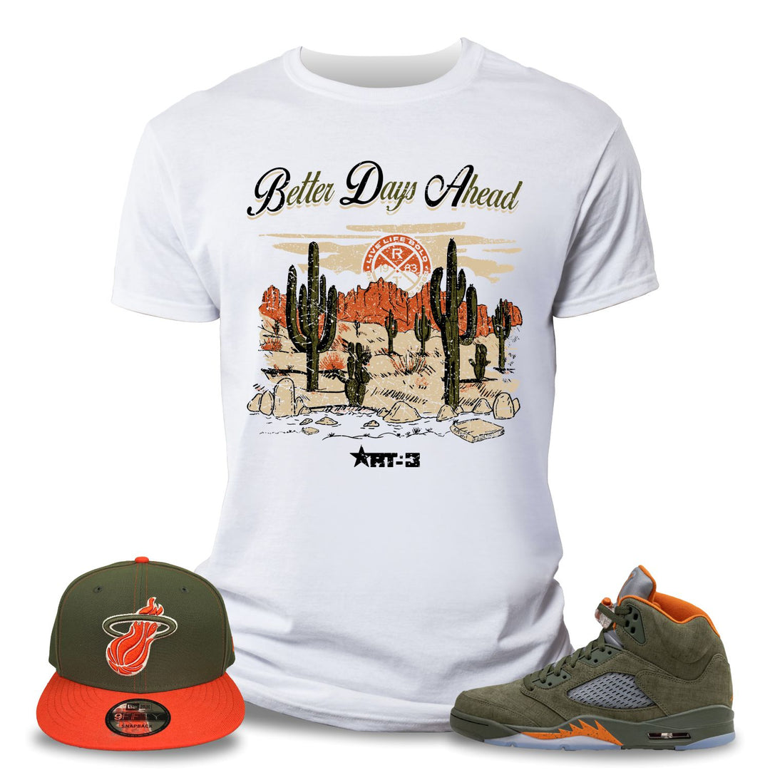 Risq Takers Better Days Ahead Tee Natural/ Olive
