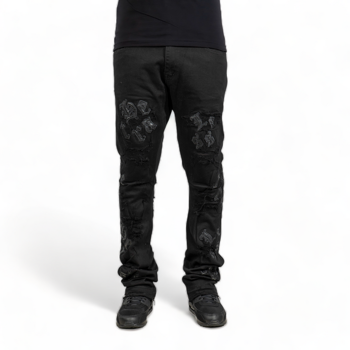 Focus Heartless Stacked Jeans Black