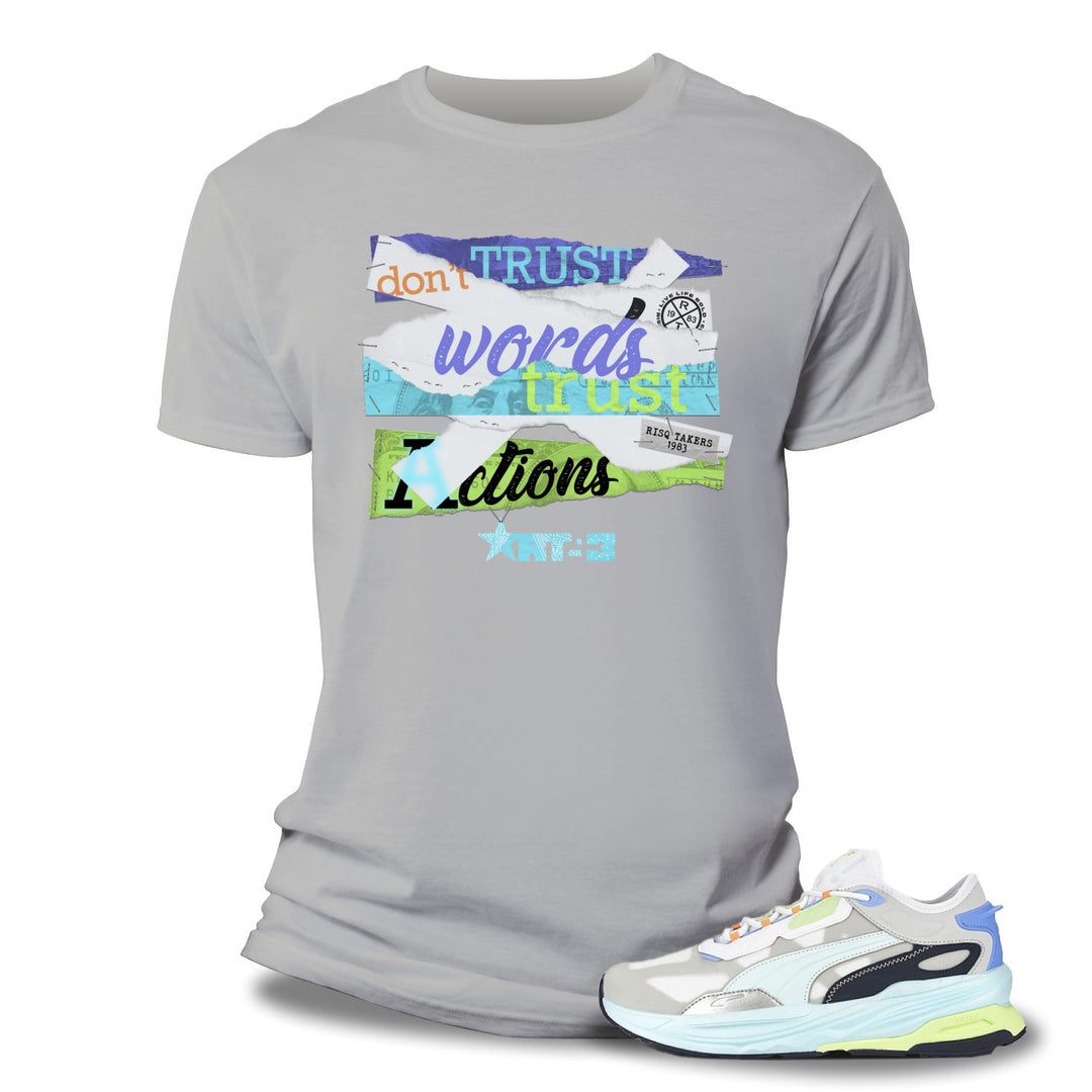 Risq Takers Don't Trust Words T-Shirt Grey