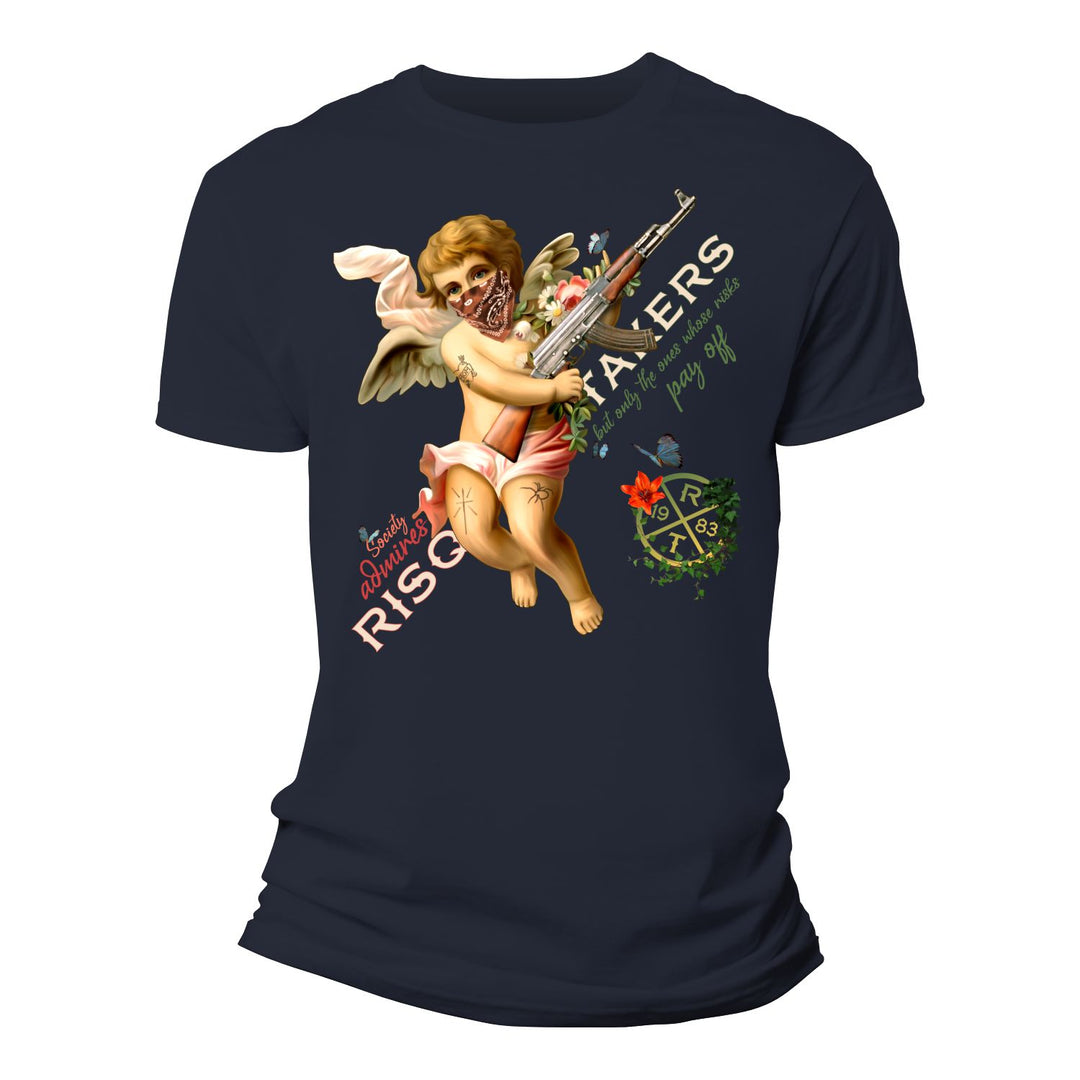 Risq Takers Angel AK T-Shirts Navy